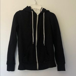 Forever 21 black zip up hoodie size small